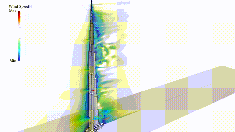 Simulation around Burj Khalifa using SimScale Simulation around Burj Khalifa using SimScale